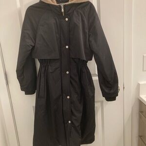 Jigsaw faux fur lined winter coat